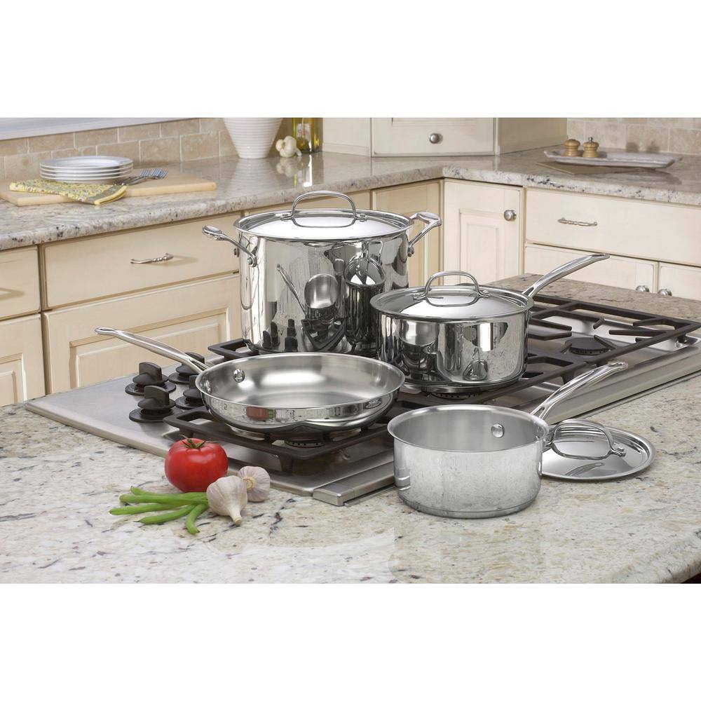 7-Piece Stainless Steel Non-Stick Saucepan and Skillet Set