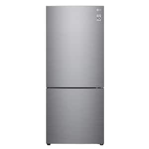 14.7 cu. ft. Bottom Freezer Refrigerator with Door Cooling, Multi-Air Flow and Reversible Door in Platinum Silver
