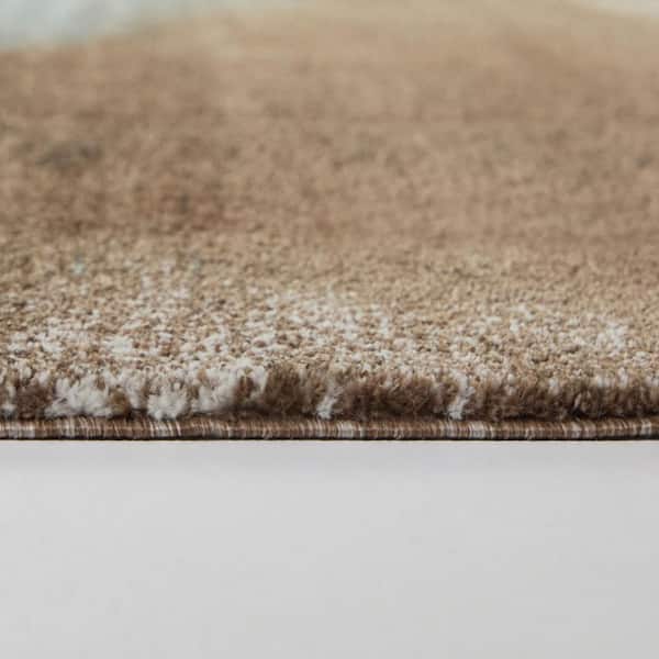 Volta Brown 5 ft. 3 in. x 7 ft. Abstract Area Rug