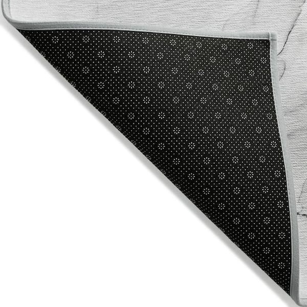 Gray 5 ft. x 8 ft. Woven Abstract Polyester Rectangle Indoor/Outdoor Area Rug