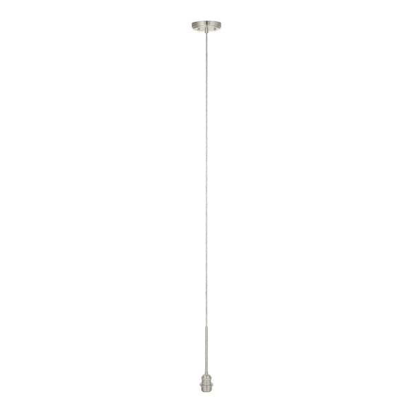Unbranded Brushed Nickel Diamond Knurled Pendant Light Kit with Partial Metal Rod