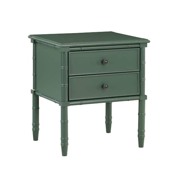 Ellison Vintage Green 2-drawer 23 in. W Nightstand 826-10-32 - The