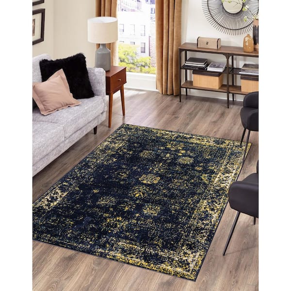 Sofia Casino Navy Blue 9' 0 x 12' 0 Area Rug