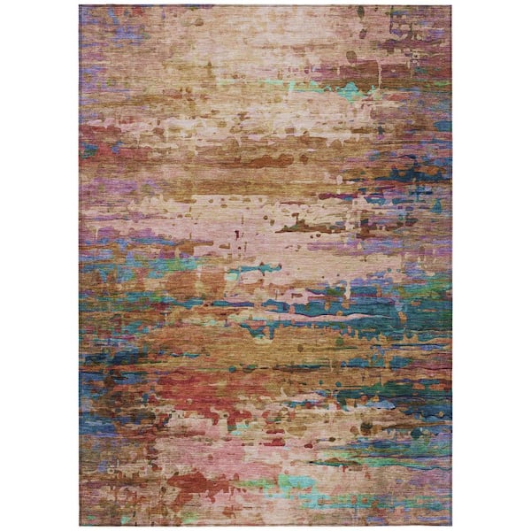 Chantille Machine Washable Indoor/Outdoor Abstract ACN2035 Sage 9 ft. x 12 ft. Area Rug