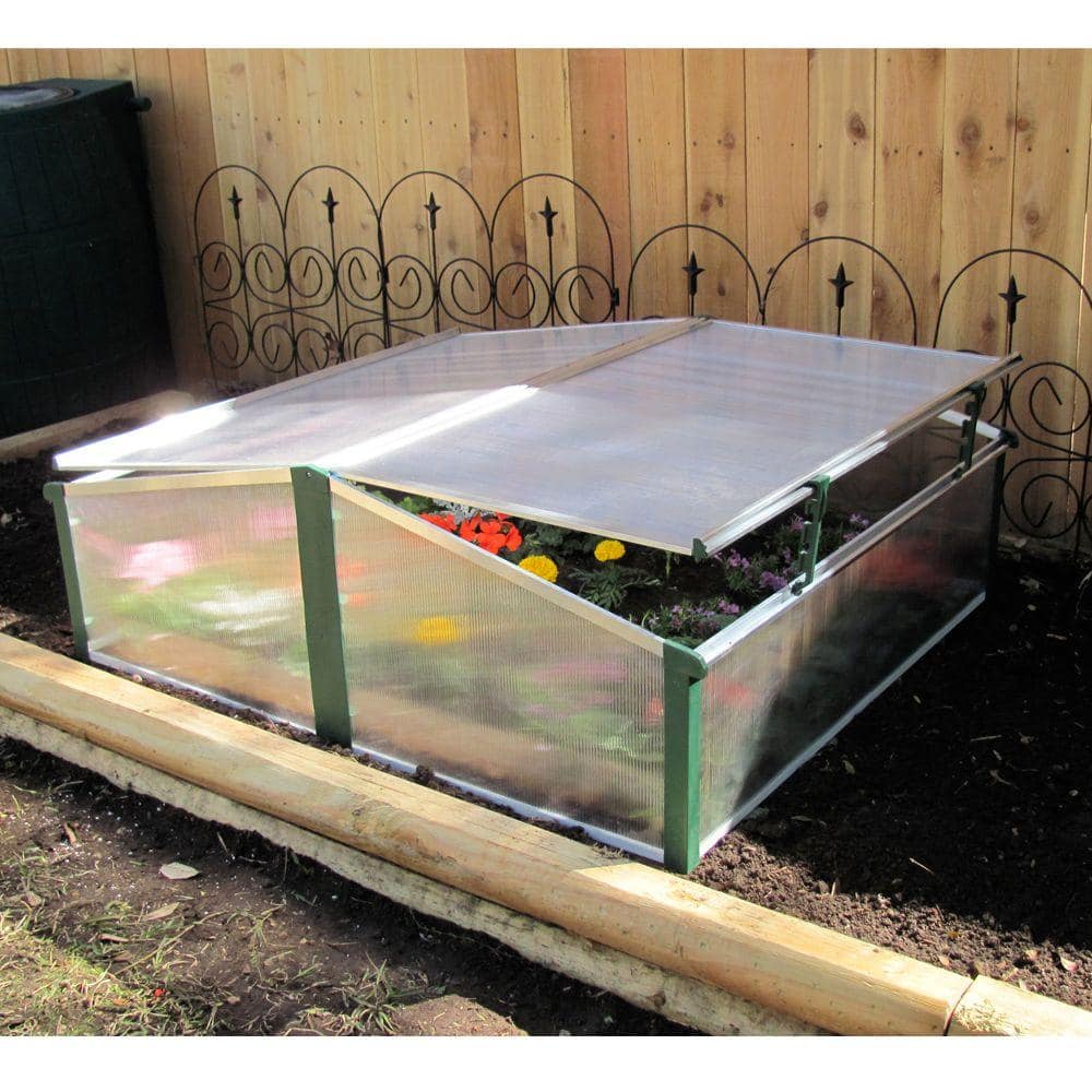 Green Twin-Wall Polycarbonate Double Cold Frame