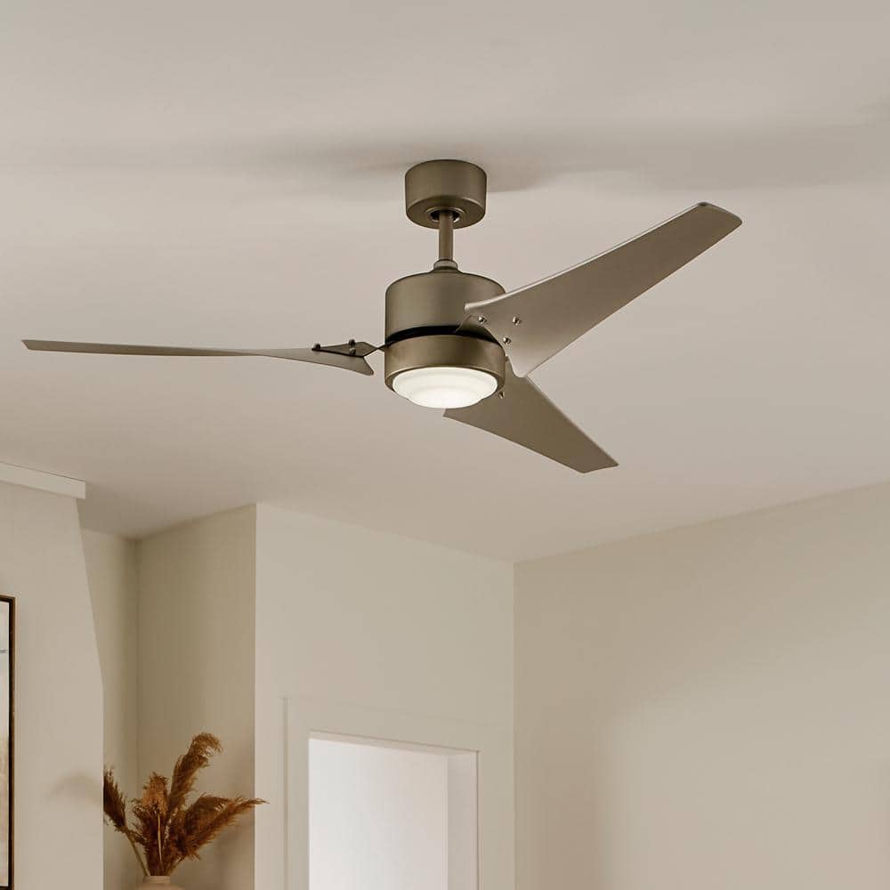 KICHLER Rana 60 in. Indoor Brushed Nickel Downrod Mount Ceiling