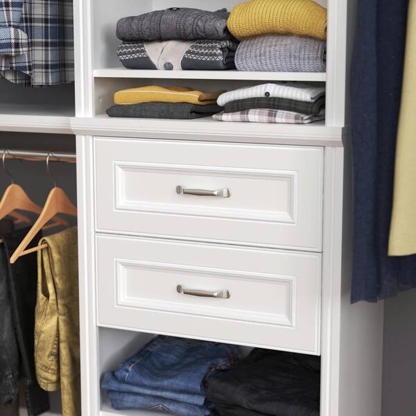 【お1人様1点限り】 ClosetMaid Impressions 22 in. W x 9 in. H White Wood Drawer ニット+セーター
