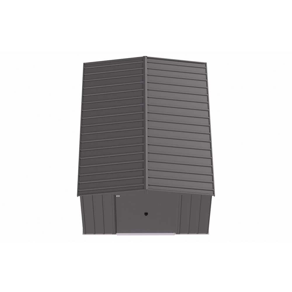 10 ft. x 14 ft. Charcoal Galvanized Steel Storage Shed