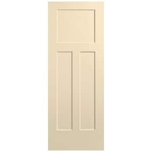 30 in. x 80 in. 3-Panel Winslow Single Bore Solid Core Golden Haystack Molded Composite Interior Door Slab