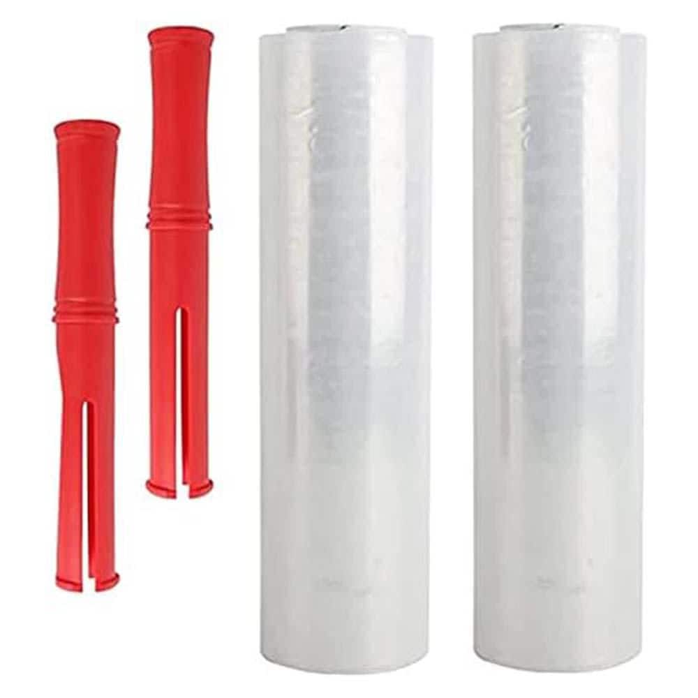 10 in. x 1000 ft. Clear Industrial Strength Stretch Film with Handles 80-Gauge Shrink Wrap 2-Pack price history on PriceWatchPro