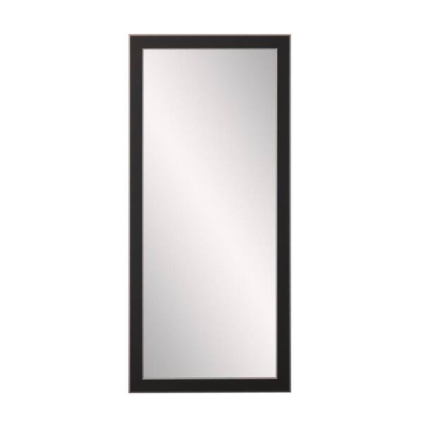 BrandtWorks Medium Black/Silver Wood Modern Mirror (32 in. H X 66 in. W)