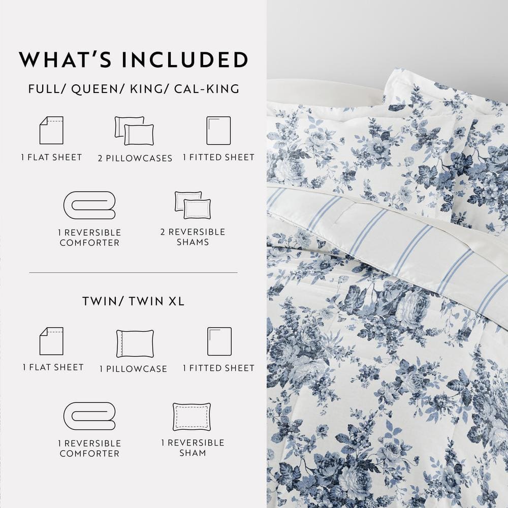 Full Stone Microfiber Reversible Bed in a Bag Set