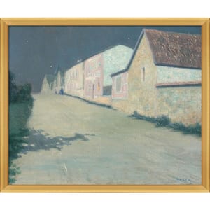 22.5 in. x 26.5 in. Evening in Giverny by John Leslie Breck Piccino Luminoso Framed Architecture Oil Painting Art Print