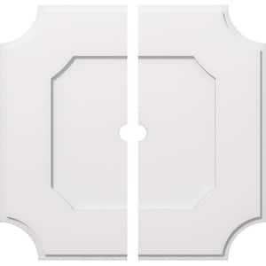 1 in. P X 18 in. C X 30 in. OD X 2 in. ID Locke Architectural Grade PVC Contemporary Ceiling Medallion, Two Piece