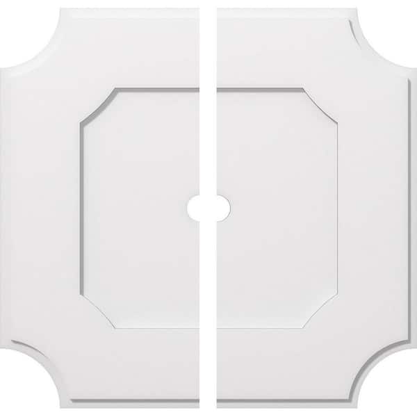 Ekena Millwork 1 in. P X 18 in. C X 30 in. OD X 2 in. ID Locke Architectural Grade PVC Contemporary Ceiling Medallion, Two Piece