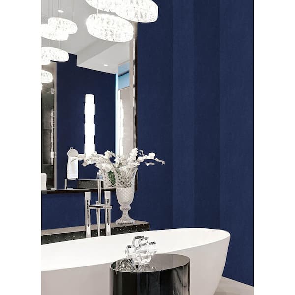 RuSuede Blue Vinyl Peel and Stick Wallpaper