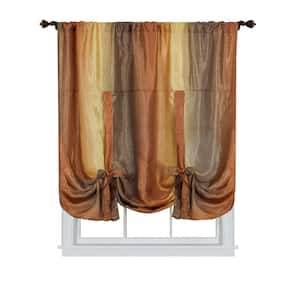 Ombre 50 in. W x 63 in. L Polyester Light Filtering Window Panel in Autumn