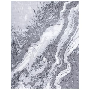 Craft Light Gray/Gray 8 ft. x 10 ft. Marbled Abstract Area Rug