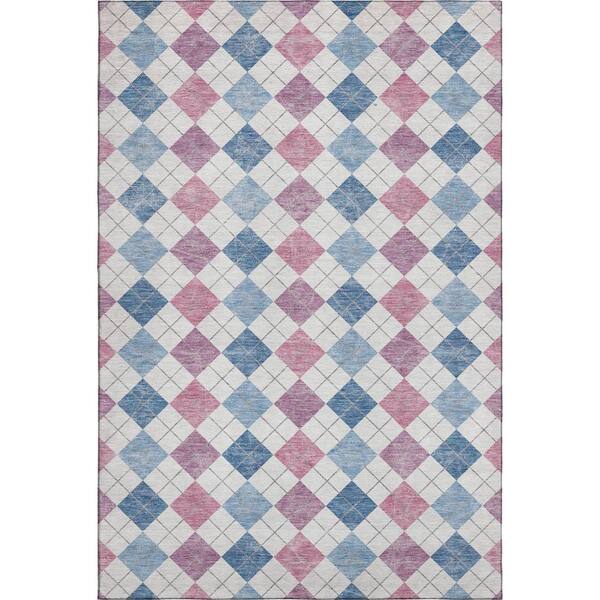 Mayfield Premium Machine Washable Abstract AMF2238 Blue 10 ft. x 14 ft. Area Rug