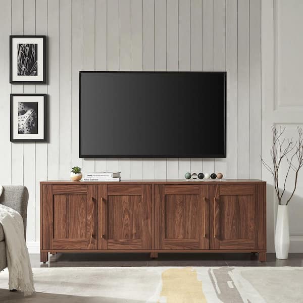 Chabot 68 in. Walnut Rectangular TV Stand Fits TV's up to 75 in.