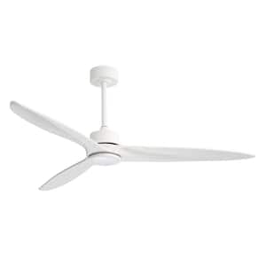 60 in. 3-Blades Indoor White Ceiling Fan with Remote