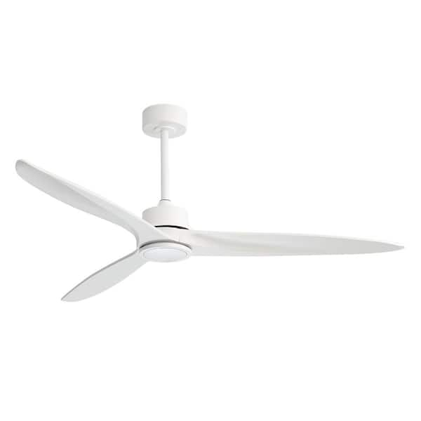 WINGBO 60 in. 3-Blades Indoor White Ceiling Fan with Remote WBCF-WY34 ...