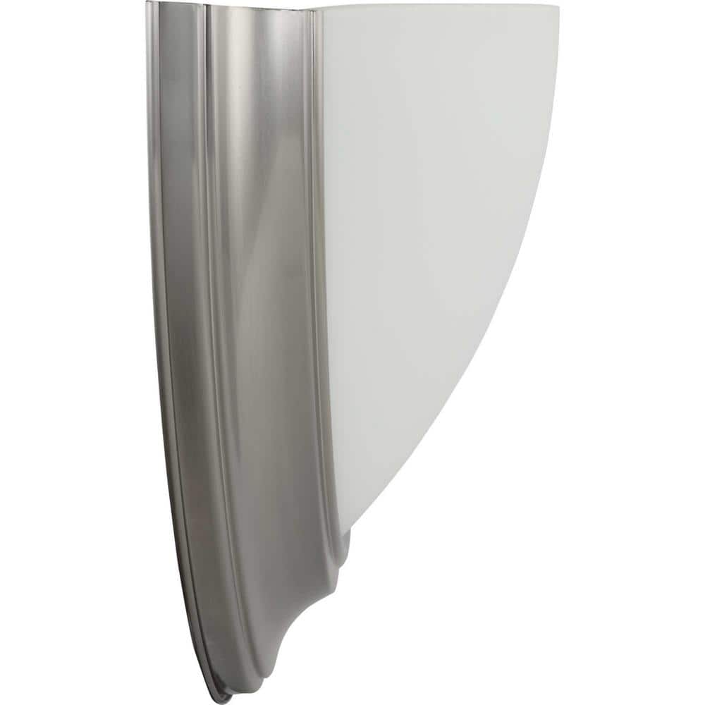 Eclipse 15.5'' Brushed Nickel LED Wall Sconce with Satin White Shade