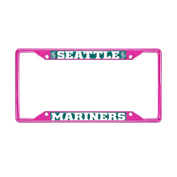FANMATS Universal Fit MLB - Seattle Mariners License Plate Frame - Pink