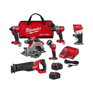 M18 FUEL 18V Lithium-Ion Brushless Cordless Combo Kit (5-Tool) W/ M18 FUEL Compact Router