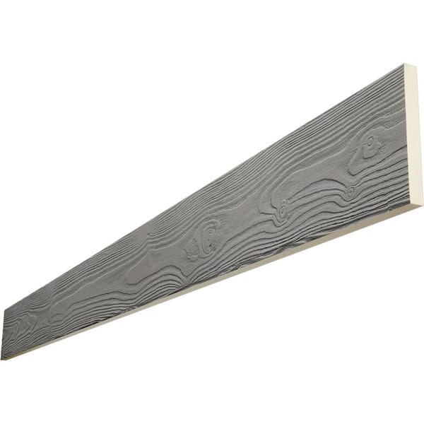 Ekena Millwork Endurathane 1 in. H x 8 in. W x 8 ft. L Sandblasted Seashell Faux Wood Beam Plank