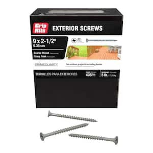 #8 x 2-1/2 in. #2 Phillips Bugle Head Coarse Thread Exterior Screws 5 lb. Box