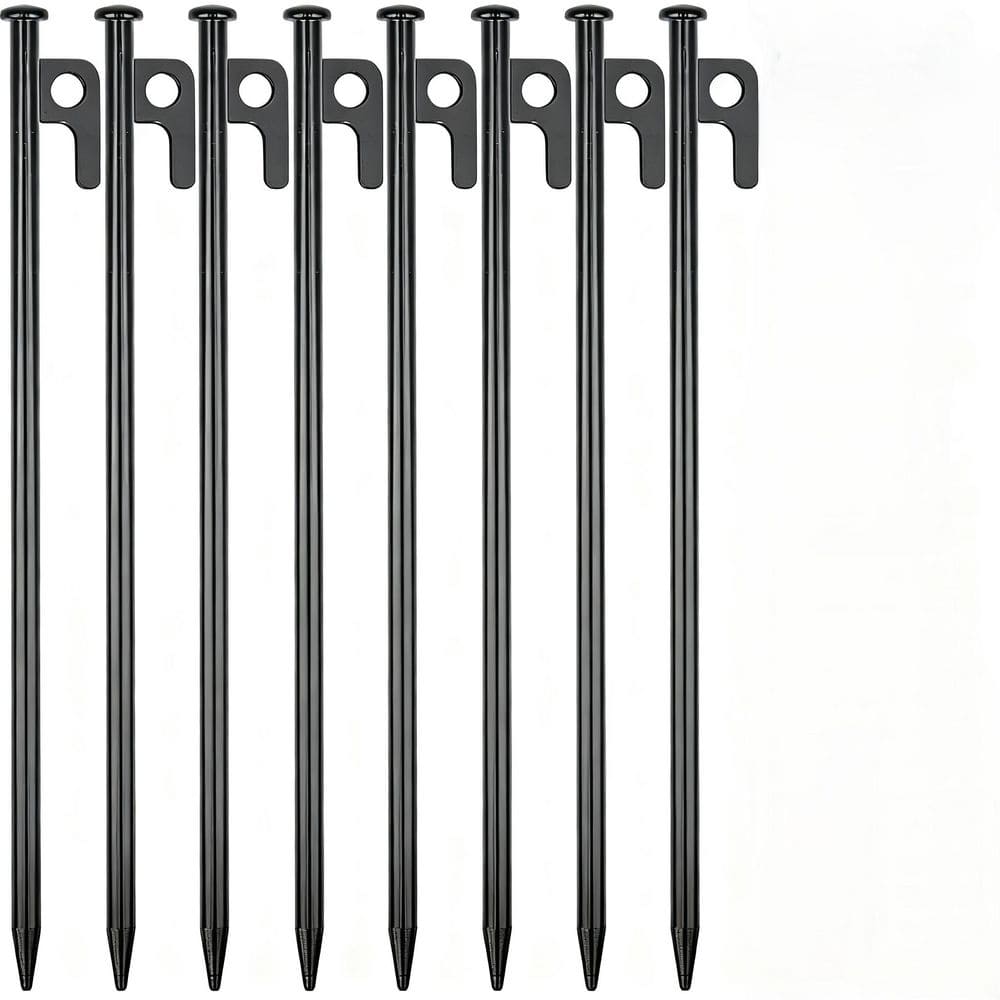 12 in. Unbreakable Steel Tent Stakes for Camping, Black (8-Pack) price history on PriceWatchPro