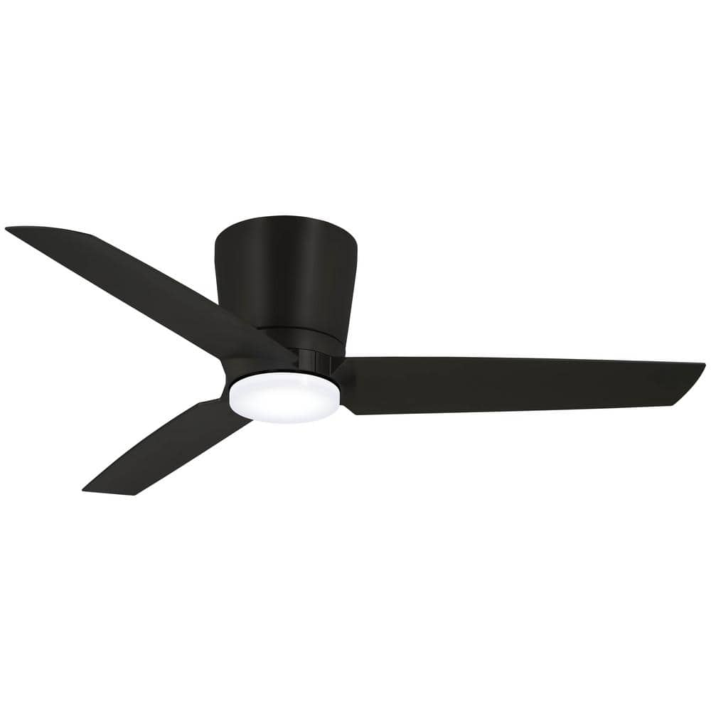 Minkaaire Pure Pure 48  3 Blade Indoor Led Flush Mount Ceiling Fan - Coal