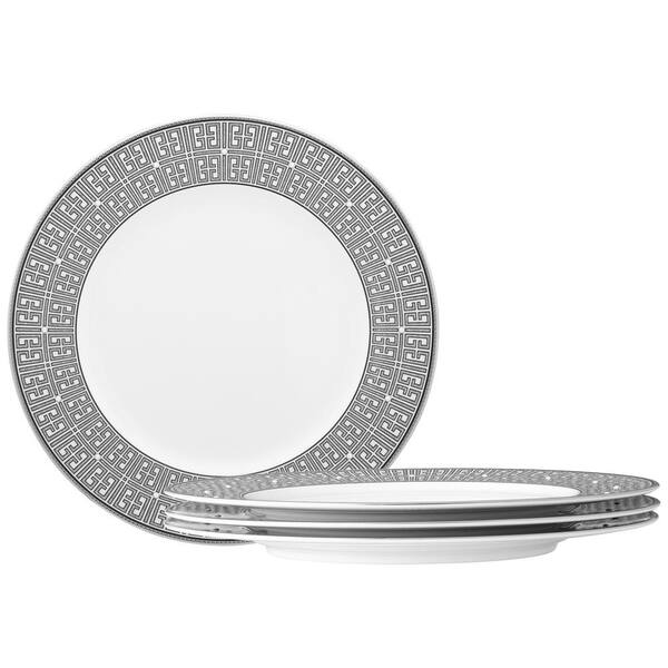Noritake Infinity Graphite 11 in. (Gray) Bone China Dinner Plates (Set