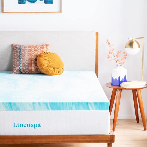 Linenspa 3 in. Twin Gel Memory Foam Mattress Topper