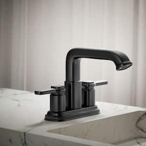 Numista 4 in. Centerset 2-Handle Bathroom Faucet in Matte Black