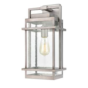 Titan Lighting Crofton Antique Brushed Aluminum Outdoor Hardwired Wall ...