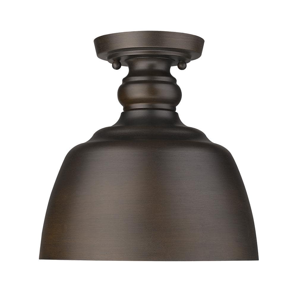 Holmes Rubbed Bronze Indoor/Outdoor Flush Mount Light