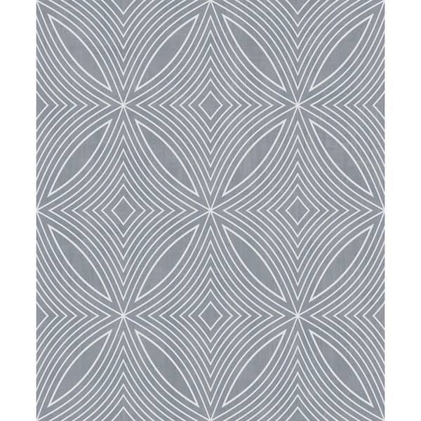 Unbranded Special FX Geometric Kaleidoscope Spiral Effect Wallpaper in Silver and Blue