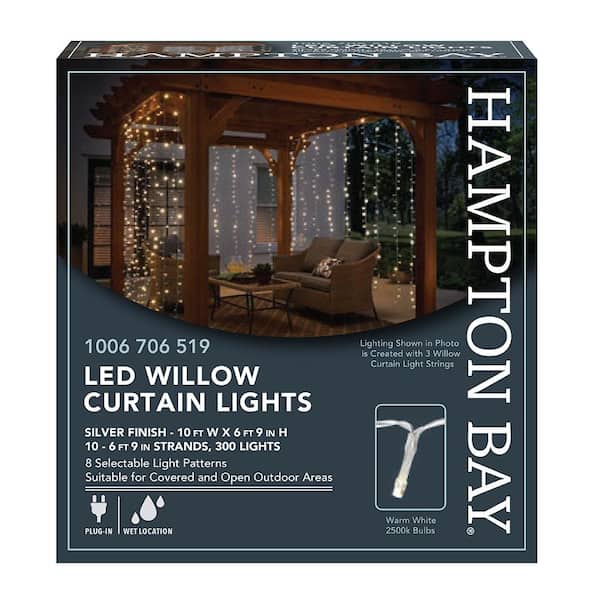 Hampton Bay 10-Light 7 ft. Outdoor/Indoor Battery Powered Paper Lantern  Mini Bulb LED String Light (Multi-Color) NXT-2335SL - The Home Depot