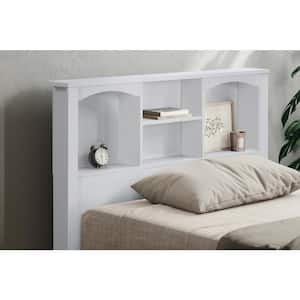 Fundamentals Series White Twin Size Bookcase Headboard