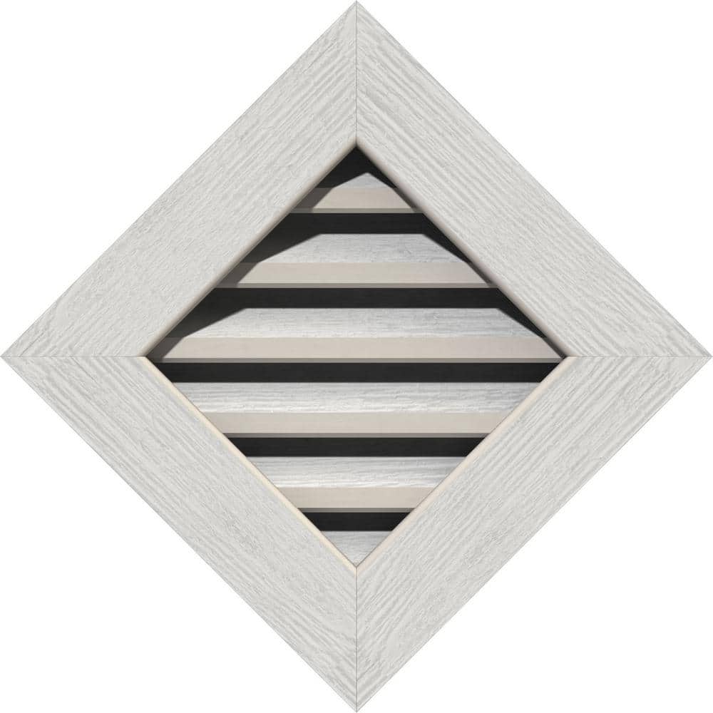 "30.375"" x 30.375"" Diamond Primed Rough Sawn Western Red Cedar Wood Paintable Gable Louver Vent Functional" price history on PriceWatchPro