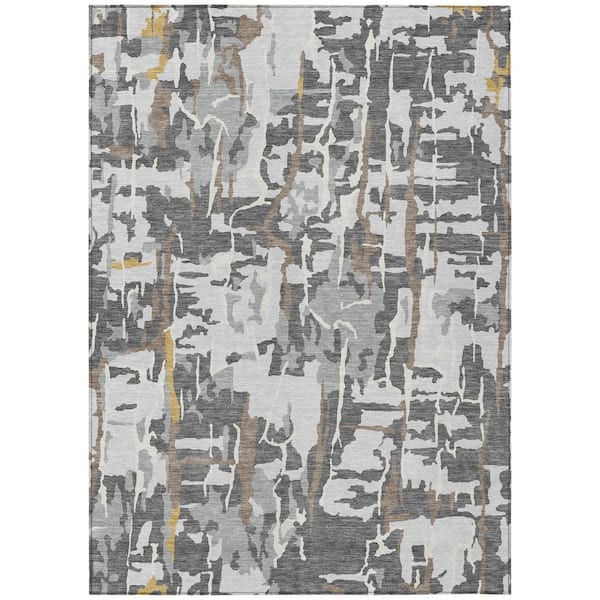 Chantille Machine Washable Indoor/Outdoor Abstract ACN2972 Gray 10 ft. x 14 ft. Area Rug