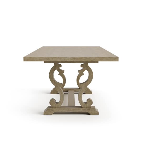 Furniture of America Reina Rustic Natural Tone Wood 90 in. Trestle