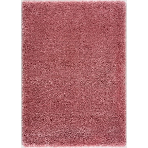 L'Baiet Julia Pink Shag 2 ft. x 3 ft. Scatter Area Rug