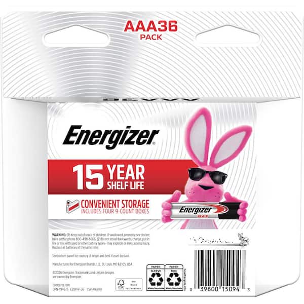 MAX AAA Batteries (36 Pack), Triple A Alkaline Batteries Household Use