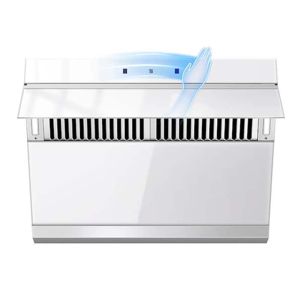 30 in. 900-CFM Under Cabinet Range Hood, Gesture and Touch Control, Silver Grey Tempered Glass Surface Kitchen Hood