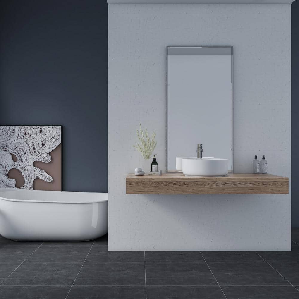 14'' Round White Ceramic Undermount Bathroom Sink