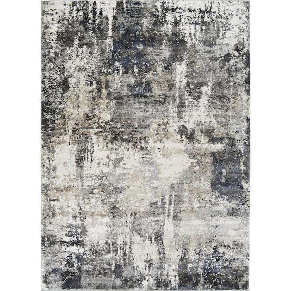 Mayberry Rug Infinity Modern Blue 8 ft. x 10 ft. Area Rug