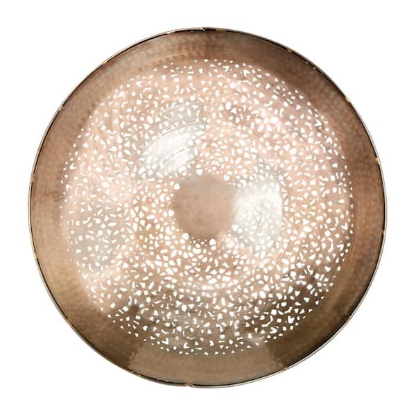 Litton Lane 25 in. x 25 in. Brass Metal Eclectic Abstract Wall Decor